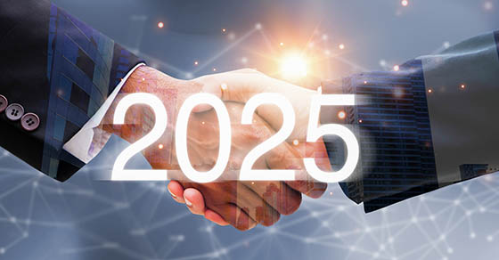 Businessman handshake for newyear target goal acheive of business merger and acquisition,successful negotiate,hand shake,two businessman shake hand with partner to celebration partnership 2025.